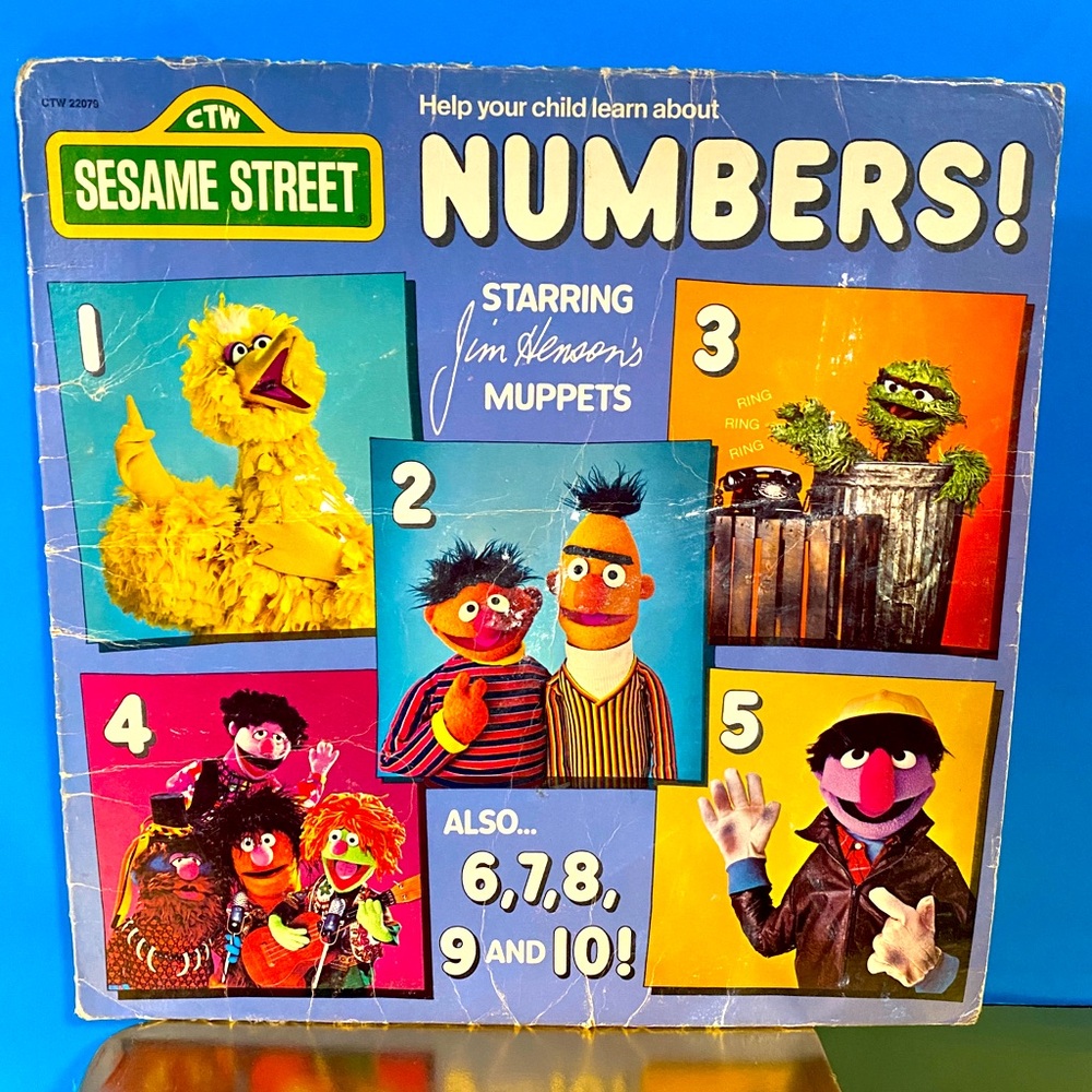 Sesame Street Vintage 1977 Numbers! CTW 22079 Jim Henson’s Muppets Vinyl Record